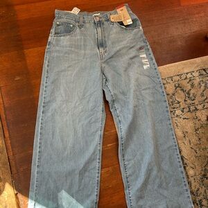 Levi's Light Blue Cinch Baggy Jeans